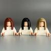 Мелкий строительный блок Миниатюрные аксессуары Волосы Шляпа Совместимый с 92083 Боковая челка Длинные волосы 0,1 кг