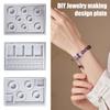 Bead Design Board DIY Jewelry Making Tray Flocked Bead Organizer Board for Necklace And Bracelet Beads Sorting And Stringing