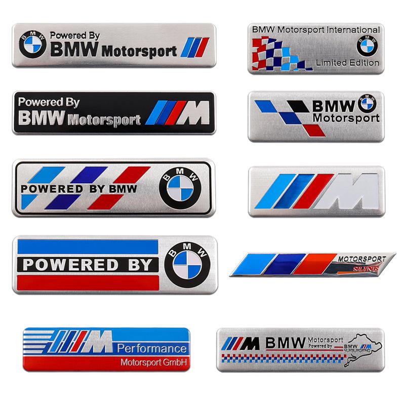 HINW3 3D Aluminum Car Styling Sticker Body Trunk Decoration Decal Emblem For BMW M Sports Performance E46 E90 E60 F20 X1 X2 X3 F10 F30