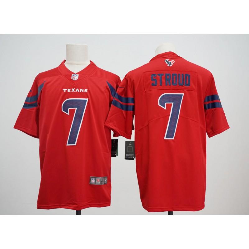 Mens NFL Houston Texans C.J. Stroud 7 Blue Football Jersey - Lightweight Athletic Performance Top Fan Wear Casual Sport