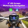 5-дюймовый IPS портативный навигатор для мотоцикла для Apple CarPlay Android автомобильный дисплей беспроводной монитор Bluetooth водонепроницаемый IP67
