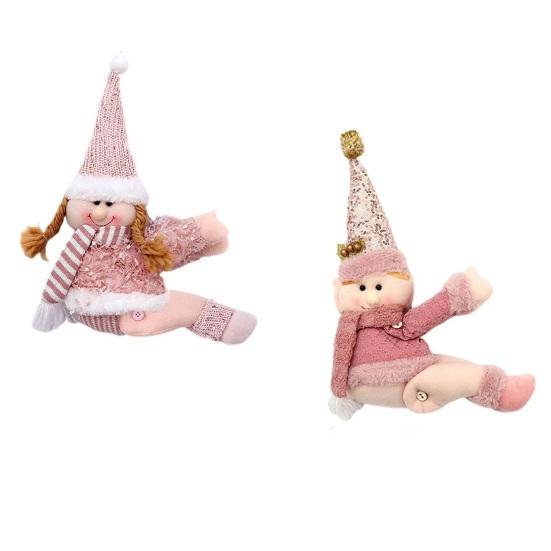 Yousheng Розовый Снеговик Подхват для Штор Плюшевая Пряжка для Штор Снеговик Мультяшный Держатель для Штор для Праздничного Домашнего Окна Украшение на Верхушку Елки