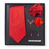 Галстук мужской Trend Net Color Striped Cashew Nut Tie 6-Piece Gift Box Square Scarf Clip Gallage Set
