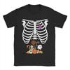Хэллоуин Конфеты Скелет Клетка для ребер Рентген Смешная футболка Хип-хоп футболки Y2K футболка Летняя хлопковая с круглым вырезом Одежда больших размеров