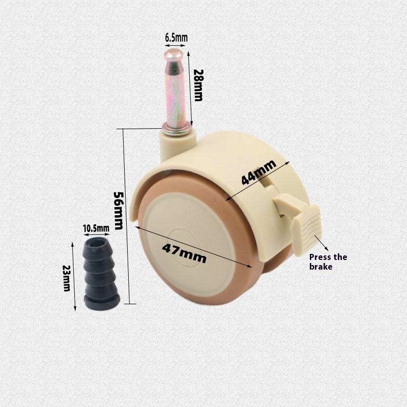 4 шт. Мебельные поворотные колеса для детской кроватки, колеса для шкафа с тормозом, нейлоновая мебельная опорная ножка для стульев, детской кроватки, тележки