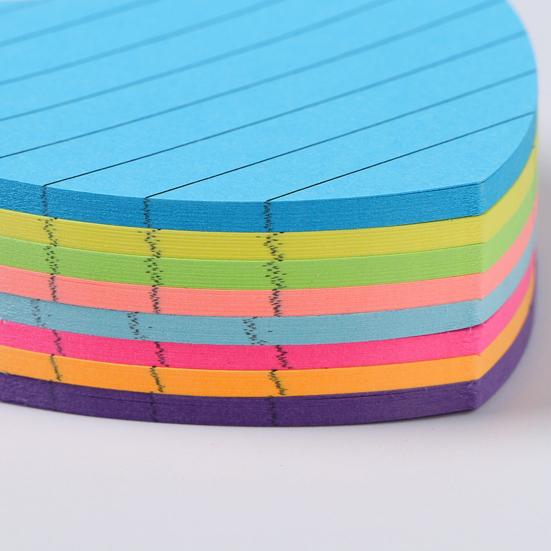 Набор липких заметок 8 цветов в форме сердца и квадрата, съемные, чистые, гладкие, для письма