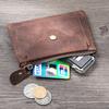 Men's and Women's Coin Purse Short Zipper Horizontal Models First-layer Cowhide Crazy Horse Leather Fashion Driver's License Mini