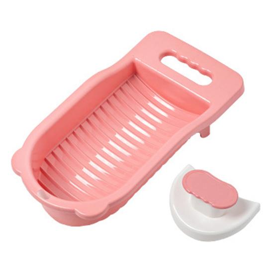 Доска для стирки одежды Мини-доска для стирки с ручкой Нескользящая конструкция Съемная одежда Моющееся нижнее белье Доска для стирки белья Принадлежности для ванной комнаты