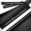 4PCS Car Door Sill Protector Plate PU Leather Carbon Fiber Threshold Anti-Scratch Bumper Valve Cap for VW Rline Golf 6 Beetle CC