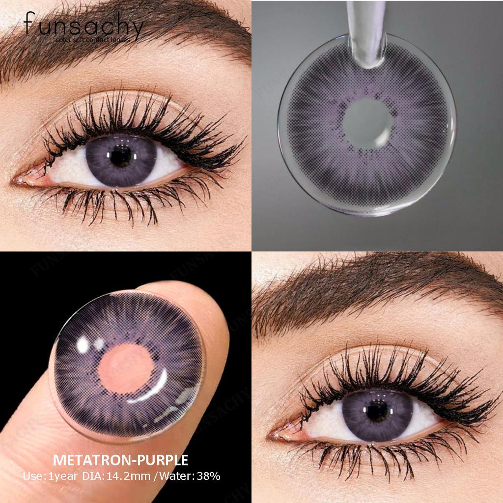 Контактные линзы FUNSACHY 1Pair, натуральные цветные линзы для глаз, цветные контактные линзы для глаз, косметические мягкие линзы для глаз, для учащихся ...