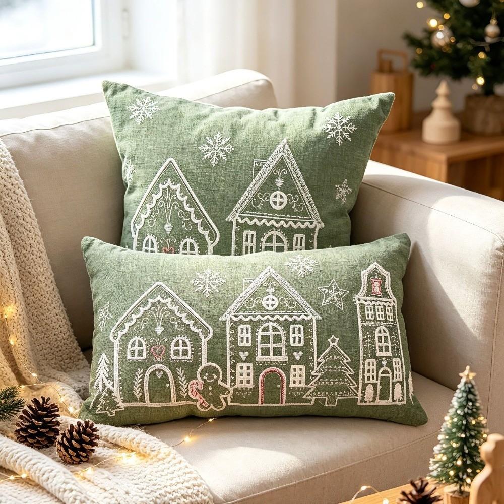 Breathable Christmas Pillowcases Sofa Home Decor Throw Pillow Case for Sofa Couch Living Room