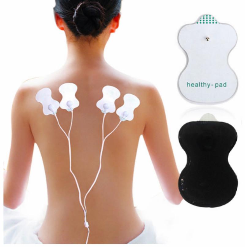 10 шт./лот, электроды для миостимулятора, физиотерапевтическая терапия, десятки машинных пластырей, силиконовый массажер для похудения, клейкие гелевые подушечки