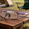 UV400 Photochromic Cycling Glasses Turned Up Sports Sunglasses Photochromic Bike Glasses  Summer