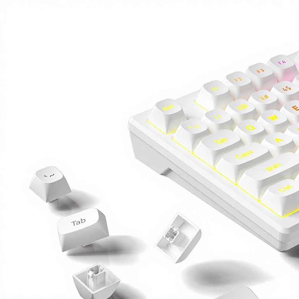 DIERYA DK81E 75% Механическая игровая клавиатура С возможностью горячей замены Gasket-Mount Программируемый регулятор громкости RGB-подсветка Двухцветные колпачки клавиш