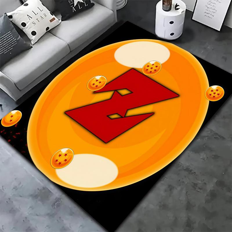 Dragon Ball Z Logo Carpet Rug For Living Room Bedroom Home Sofa Decoration Kids Play Nonslip Floor Mat