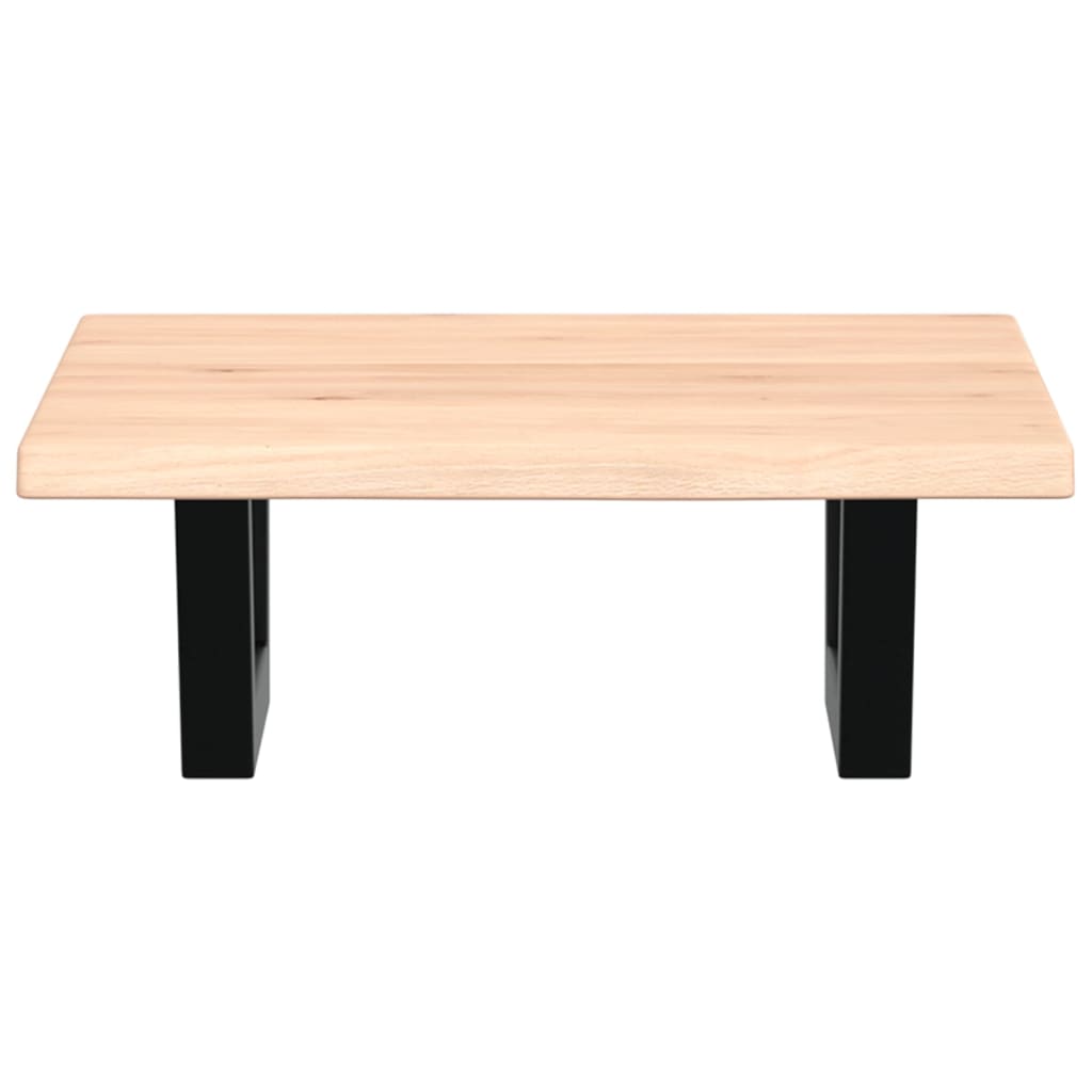 Washbasin Top with Mounting Bracket Steel and Solid Oak Wood