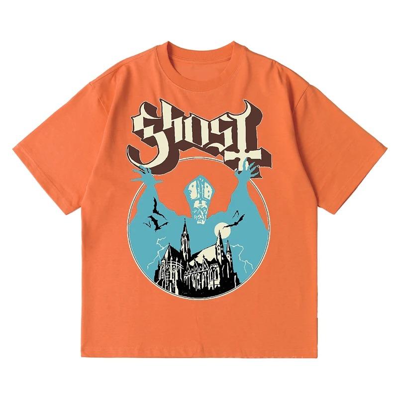 New Ghost Band T-shirt Women Oversize Fashion Cool London Singer Fans Essentials Summer Short Sleeve Print Rock Plain Black Tees