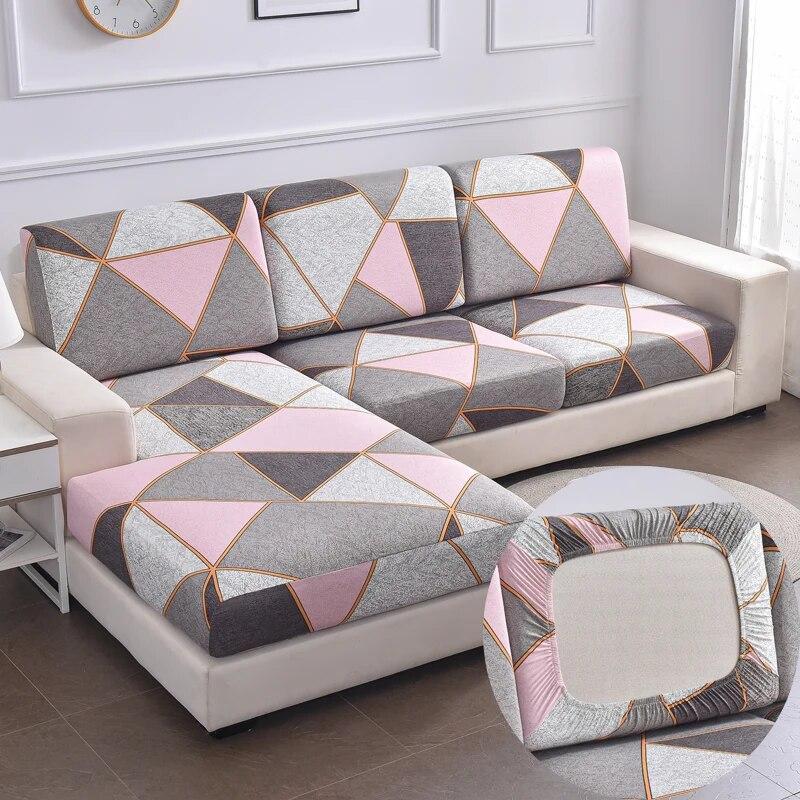 Защитный чехол для мебели с геометрическим принтом, чехол для дивана с геометрическим принтом, чехол для углового дивана, эластичный эластичный чехол для дивана, защита для домашних животных
