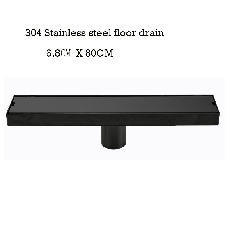 BAKALA Invisible Bathroom Floor Drain 20-120CM Square Waste Filter Drainage Anti-odor Shower Drain Strainer Kitchen Accessories