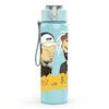 1PC Two Cartoon Men 750ml sports water bottle leakproof straw lid outdoor office home
