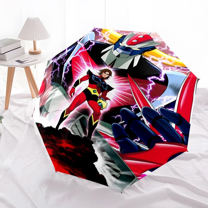 1pc UFO Robot Grendizer10 Umbrella, Sun Protection, And UV Shielding. It Has Eight Sturdy Ribs for Outdoor Use And Perfect Gift