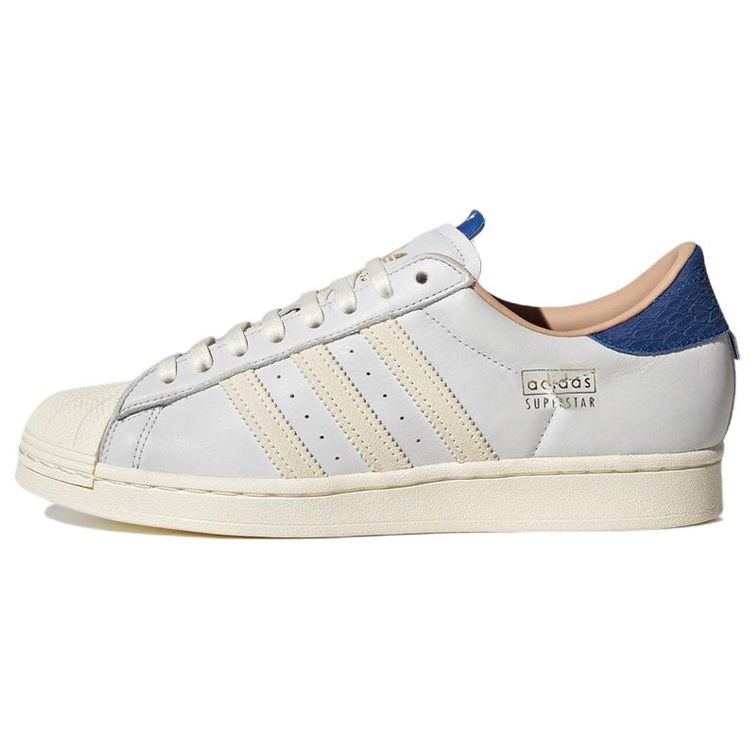Adidas Originals Superstar Leather Snake Print Blue Tail Low-Top Sneakers Unisex Sneakers Off-White HQ6458