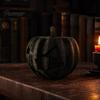 Цельноформованная тыква 3D-печатница, конфетница с крышкой для декора Хэллоуина, Декоративная банка для хранения с вязаной текстурой, Креативный настольный органайзер