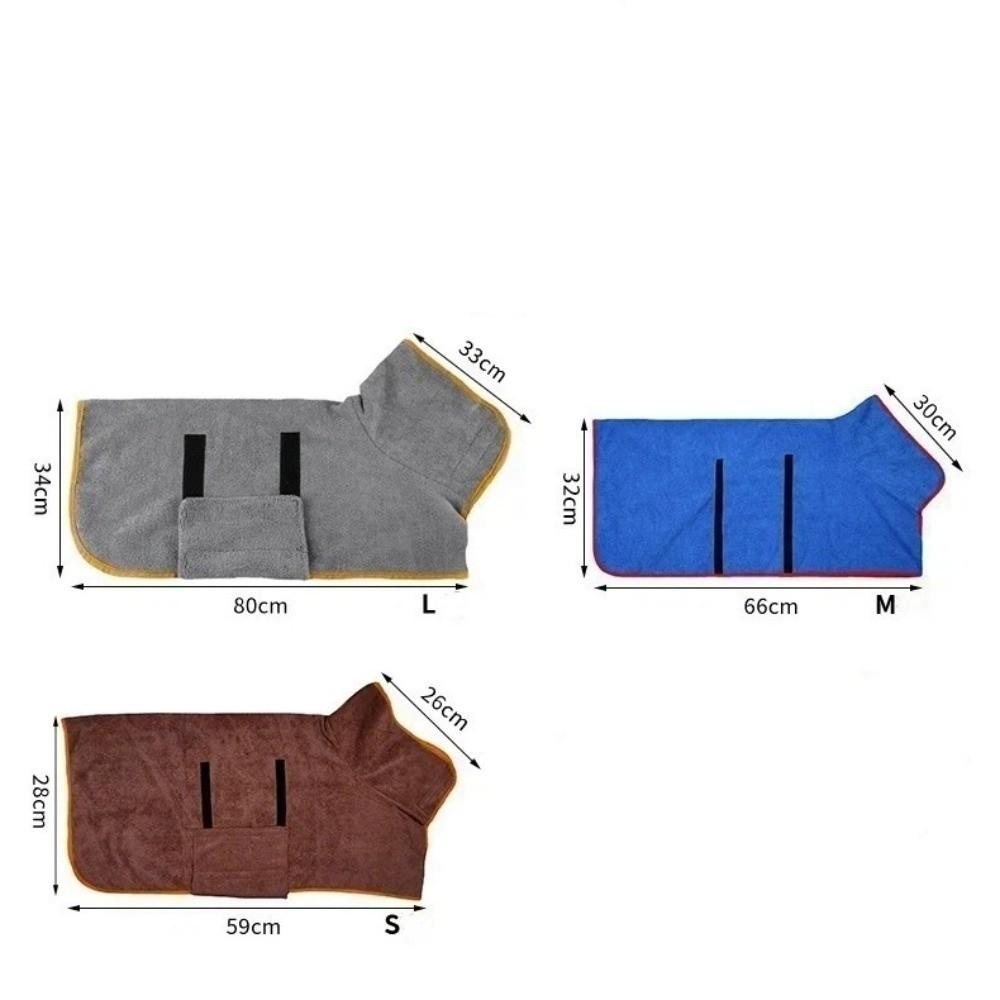Pet Product Absorbent Dog Bathrobe Quick Drying Soft Fiber Dog Bath Towel Adjustable Pet Absorbent Bathrobe Large Small Dogs
