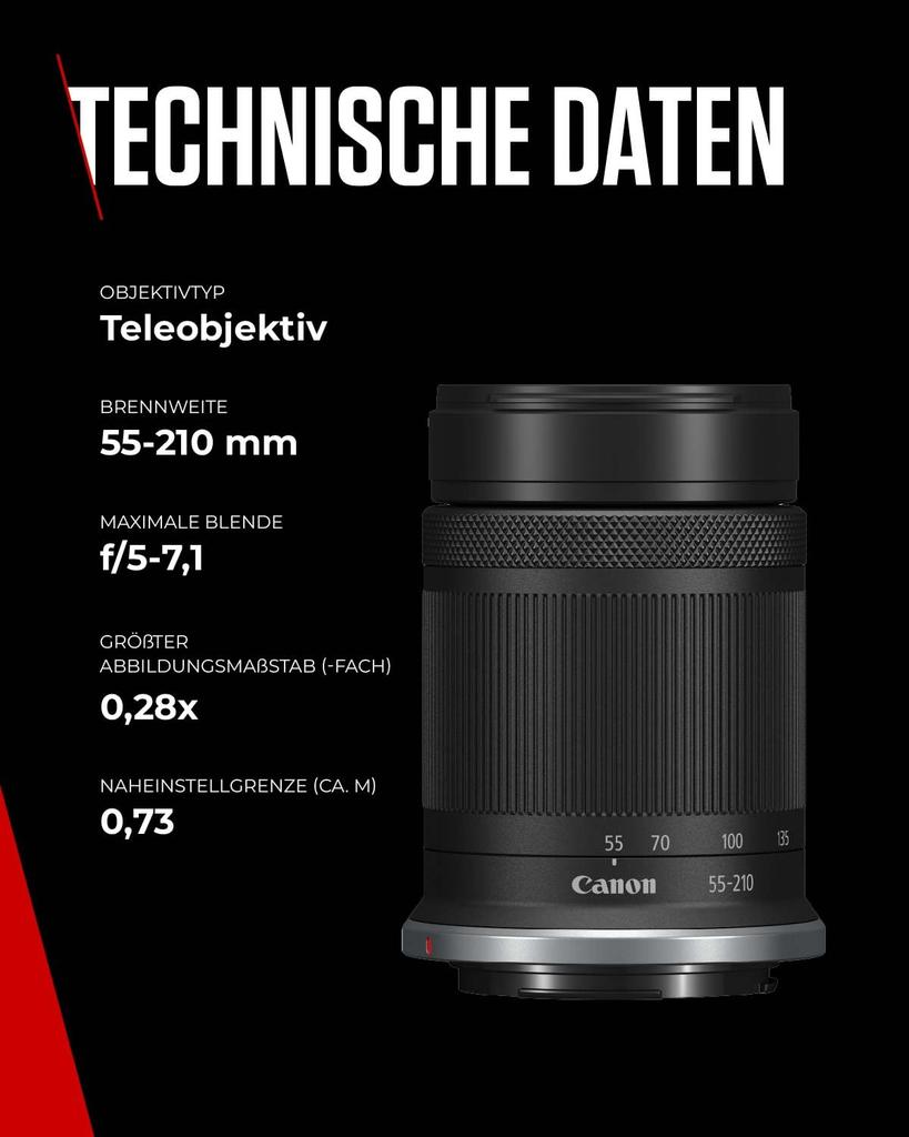 Canon RF Lens F5-7.1 RF-S55-210ISSTM