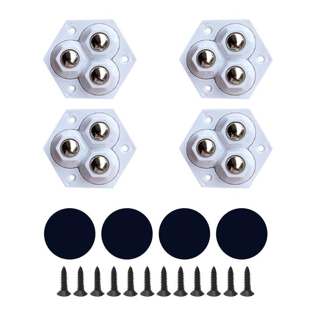 Self Adhesive Small Caster Wheels, Roller Ball Transfer Bearing, Универсальное колесо с вращением на 360°, Липкий шкив для мусорного бака, Ящик для хранения,
