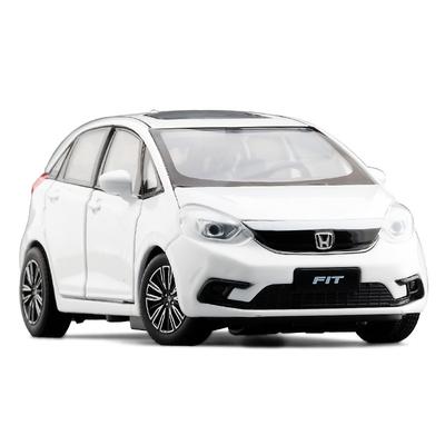 1/32 HONDA Fit GK5 Модель автомобиля из сплава Литой металлический игрушечный транспорт Модель автомобиля Высокая симуляция Звук и свет Коллекция Детский подарок