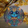 10 Inch Hanging Wind Spinner with Cat Design Elegant Outdoor Wind Chime for Spring Summer Lawn Yard Decor 360 Degree Rotating Hook Heartwarming Gift