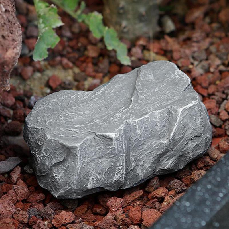 New Outdoor Garden Key Safe Box Resin Simulation Stone Key Hider Hide Spare Keys In Stone Creative Safety Storage Box Home Decor