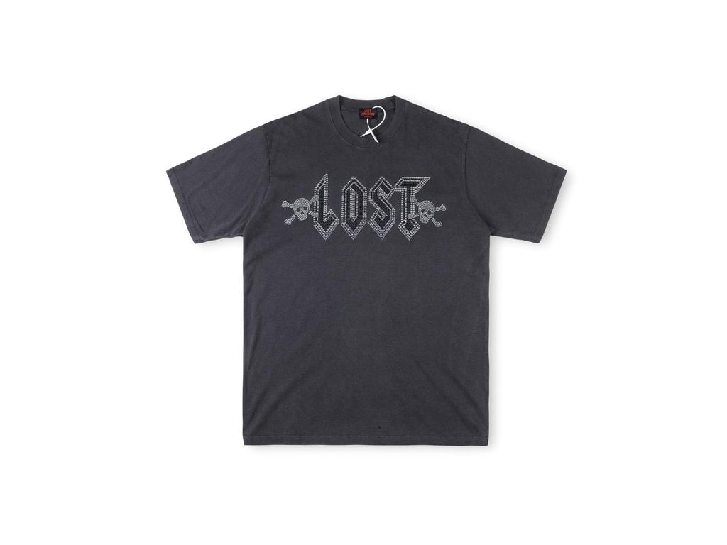 Худи на молнии с принтом черепа и стразами, американский уличный стиль, 24FW, с большим логотипом