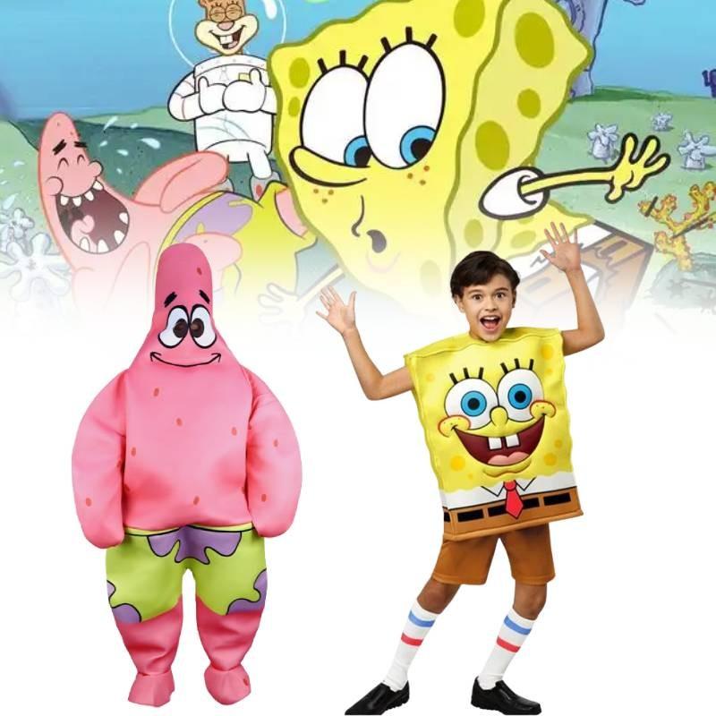 Spongebob Squarepants Adult Polyester Cosplay Suit For Halloween And Roleplay Special Characters Included