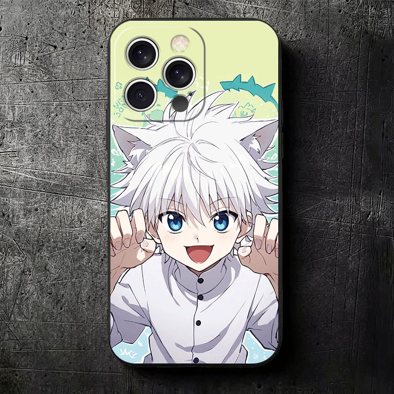 Милый Мягкий Чехол для Телефона Hunter X-Hunters для iPhone 16 16E 17 Air 15 Pro Max 14 Plus 13 Mini 11 12 7 Черный Задний Корпус
