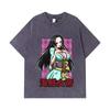 275 GSM Washed T-shirts 100% Cotton One Piece V68 Boa Waifu Print Unisex Heavy Cotton T Shirt