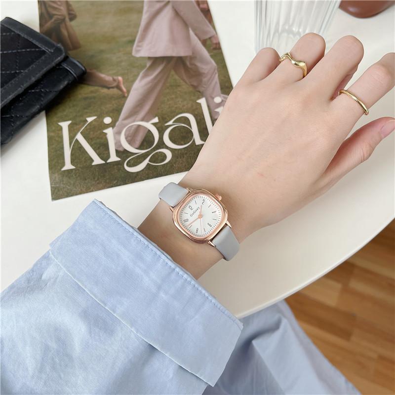 Ретро Квадратные Кварцевые Цифровые Мини-циферблаты Повседневные Наручные Часы Кожаный Ремешок Модные Часы Водонепроницаемые Наручные Часы для Женщин