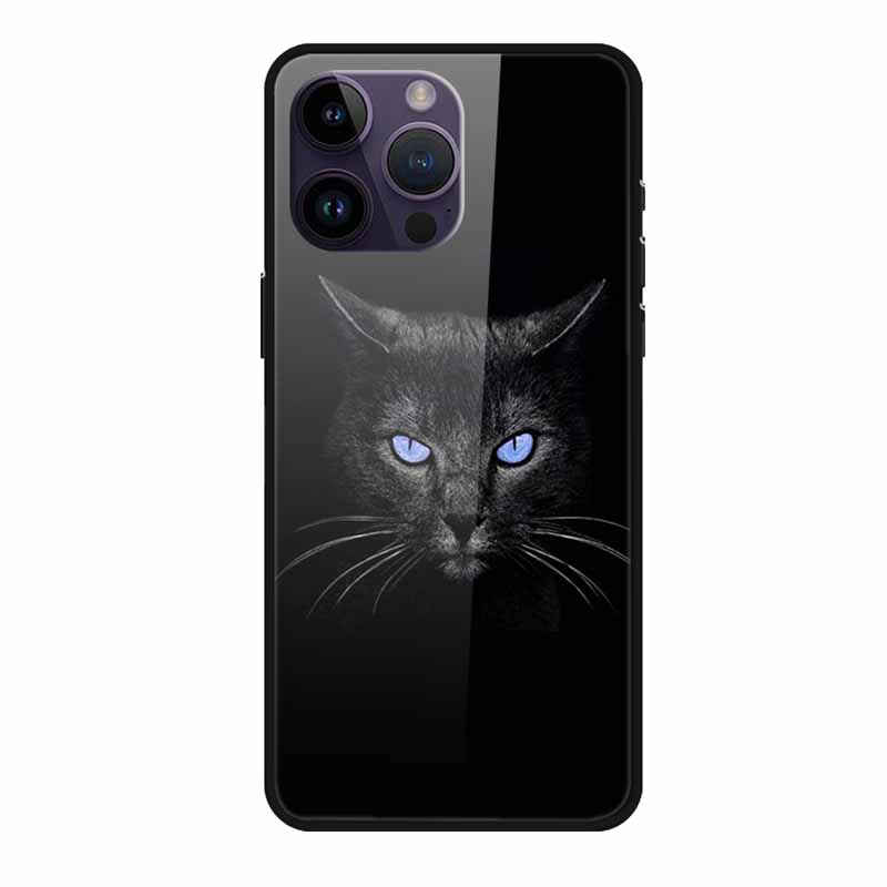 Стеклянная задняя крышка для чехла телефона iphone 16 Pro Max 16Pro Max Жесткий закаленный стеклянный чехол Для iphone 15 Pro Max Чехол Мягкий бампер из ТПУ