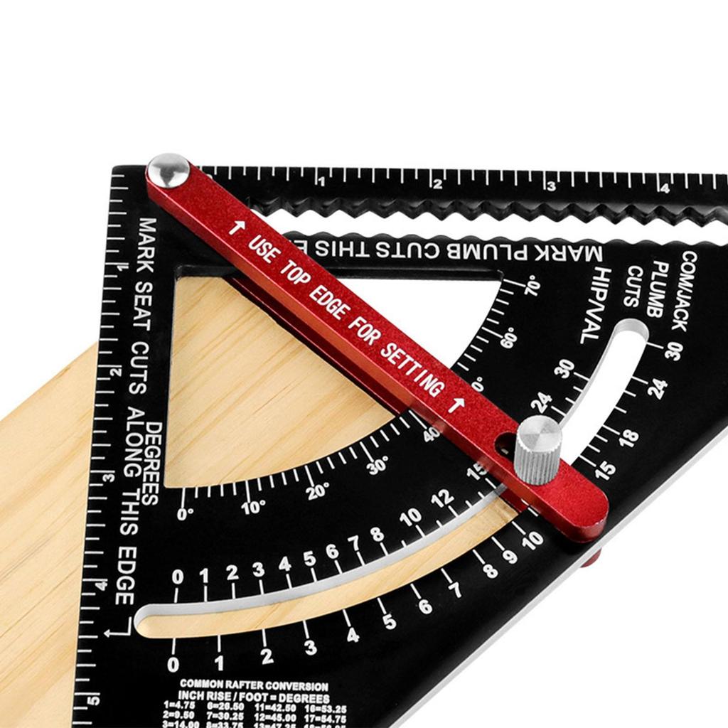 Плотницкий угольник Инструменты для измерения деревообработки Стропильный угольник 7,5 дюйма Разметочный инструмент Регулируемый комбинированный угольник