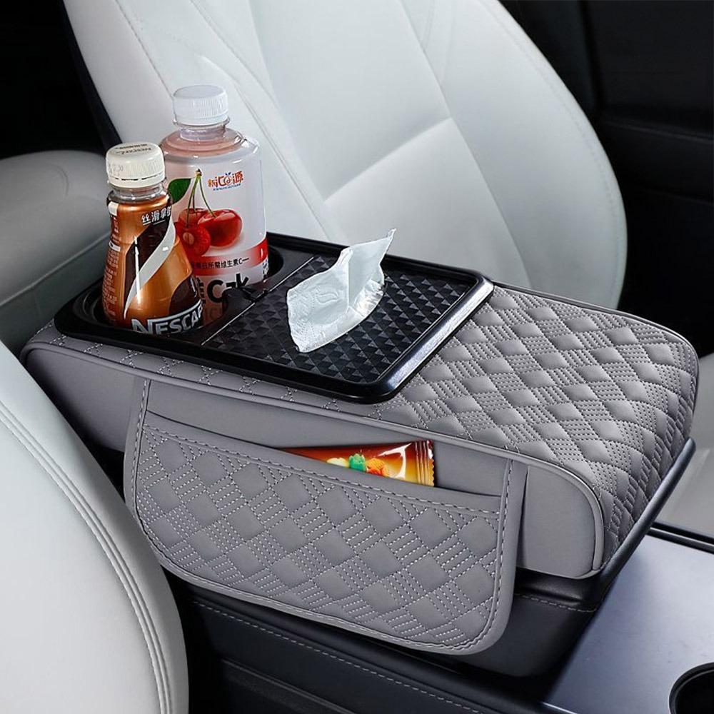 with Cup Holder Tissue Box Armrest Pad Height Increasing Car Organizer for Car Universal