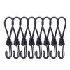 Bungee Cords with Hook Elastic Bungee Metal Shock Cord Hook Bungee Elastic Cord for Securing Camping Tarp Luggage Tent