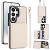Crossbody Lanyard Credit Cards Wallet Leather Case for Samsung Galaxy S26 S25 Plus S24 FE S23 Ultra S22 S21 Strap Flip Cover