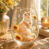 Transparent Hummingbird Joy Tea Cup Gold Rimmed Coffee Cup Creative Garden Glass Tea Cup