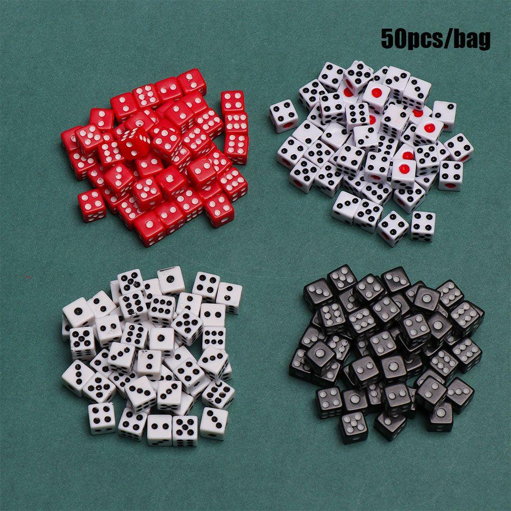 Plastic Standard Six Sided Decider Board Playing Game Gaming Drinking Dice Dices Entertainment Tool