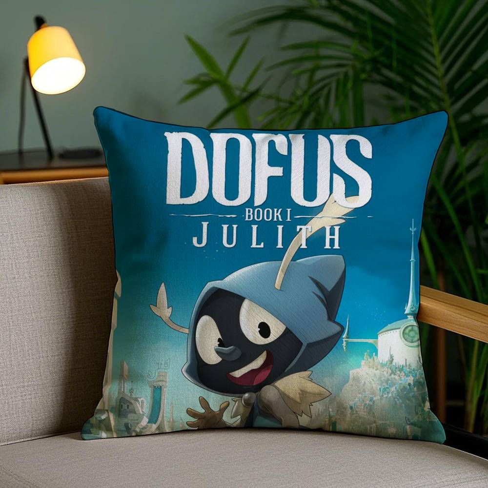 Игровой D-Dofus Наволочка для дома, общежития, спинки стула, короткий плюш, двусторонняя печать, подушка для офиса, время для сна