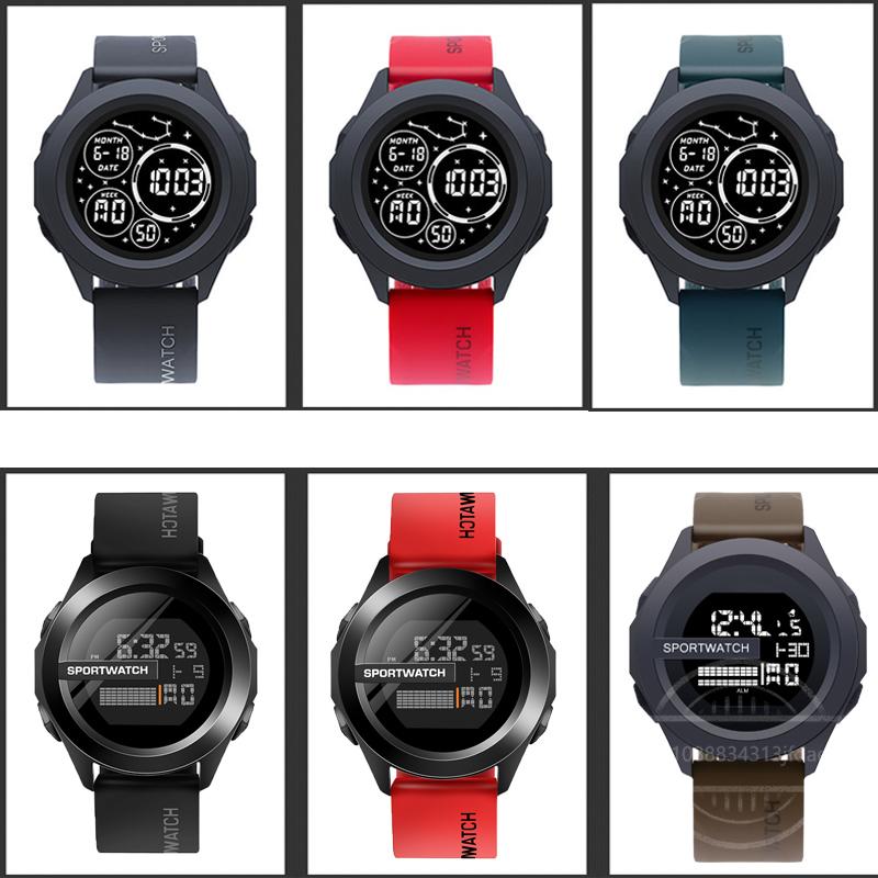 Мужские спортивные светодиодные часы Топ бренд Мужские цифровые часы Многофункциональные резиновые Мужские Фитнес-атлет Хронометраж Электронные часы