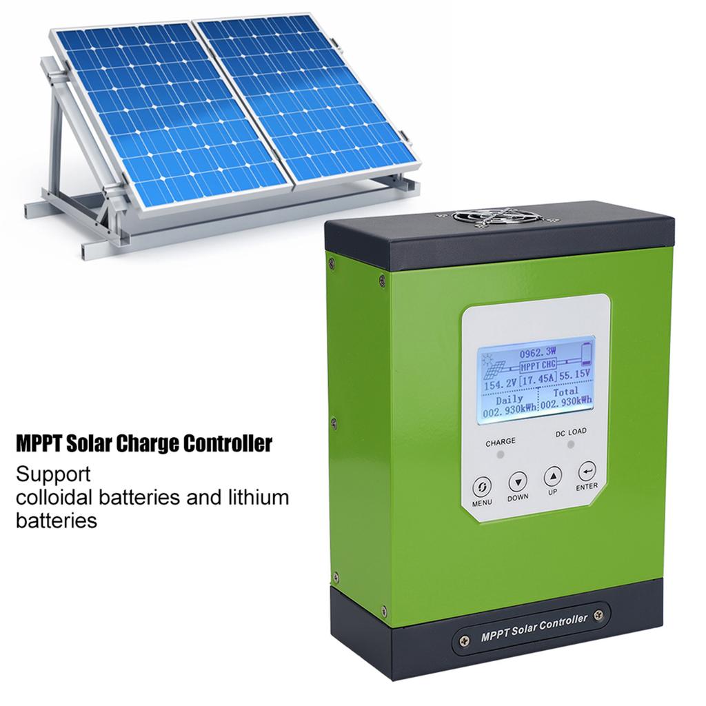 Контроллер заряда солнечной батареи MPPT с ЖК-дисплеем и датчиком температуры 12 В 24 В 48 В, автоматический, 30 А