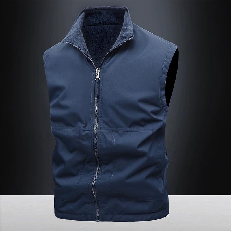 Мужская уличная рабочая одежда 8XL, повседневное двустороннее пальто, флисовое пальто со стойкой