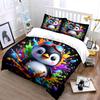 "Penguin Art Decor Set" Bedding Set with 1 Duvet Cover 2 Pillowcases Single Double King Queen, Gift